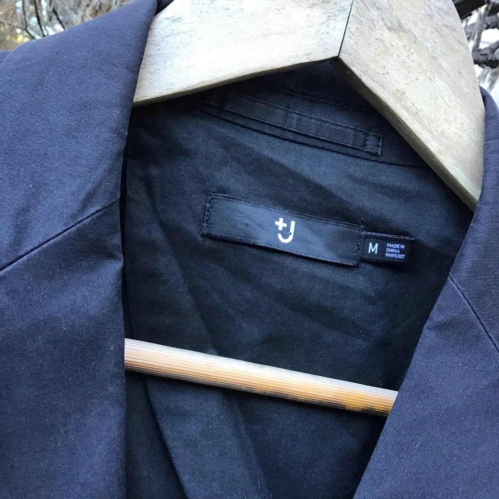 Uniqlo +J Jil Sander Blazer Mens Medium Black Lightweight Tailored Jacket - Picture 4 of 7